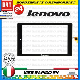 TOUCH SCREEN+VETRO+BIADESIVO ORIGINALE PER LENOVO TAB 2 A8-50 A8-50F A5500 A850