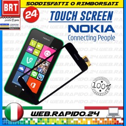 TOUCH SCREEN VETRO+BIADESIVO ORIGINALE PER MICROSOFT NOKIA LUMIA 530 N530 _24H !