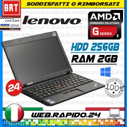 PC NOTEBOOK PORTATILE LENOVO THINKPAD X100E AMD 11,6" RAM 2GB HDD 256GB WIN10!