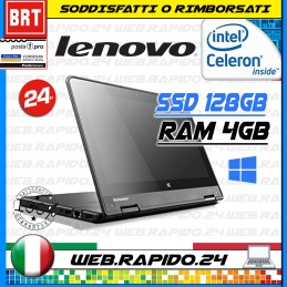 PC NOTEBOOK LENOVO THINKPAD YOGA 11e 11,6" 4GB RAM SSD 128 TOUCH SCREEN CONVERTIBILE 2...