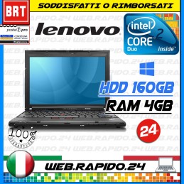 PC NOTEBOOK PORTATILE LENOVO THINKPAD X200 12,1" CPU DUO RAM 4GB HDD 160GB