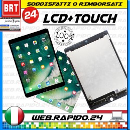 DISPLAY LCD+TOUCH SCREEN APPLE IPAD PRO 9.7 2016 A1673 A1674 A1675 SCHERMO VETRO NERO...