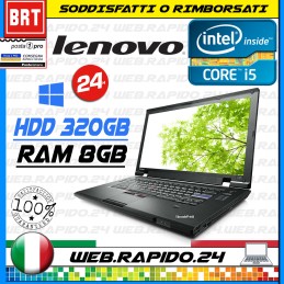 PC NOTEBOOK LENOVO THINKPAD L520 15.6" CPU I5 2410M RAM 8GB HDD 320 GB OTTIMO!