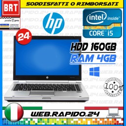 PC NOTEBOOK PORTATILE HP ELITEBOOK 8460P 14 CPU i5 2540M RAM 4GB HDD 160GB WIN10