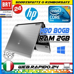 PC NOTEBOOK PORTATILE HP ELITEBOOK 2530P 12.1" CPU DUO 2 RAM 2GB HDD 80GB_24H