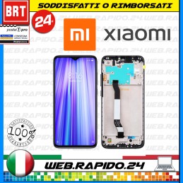 DISPLAY LCD+TOUCH+FRAME XIAOMI REDMI NOTE 8 M1908C3JG M1908C3JE NERO BIANCO BLU