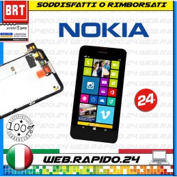 DISPLAY LCD+TOUCH+FRAME ORIGINALE PER NOKIA LUMIA 630 635 SCHERMO VETRO!! 24H!