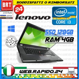 PC NOTEBOOK LENOVO THINKPAD T510 15.6" CPU I3 RAM 4GB SSD 128GB TOP!! 24H!!