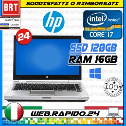 PC NOTEBOOK PORTATILE HP ELITEBOOK 8460p 14" CPU I7-2620M RAM 16GB SD 128GB HD+