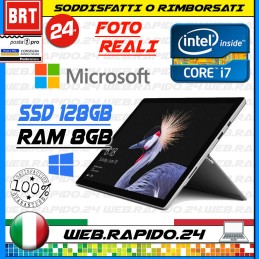 PC NOTEBOOK TABLET MICROSOFT SURFACE PRO 4 12" CPU I7 4300 RAM 8GB SSD 128GB