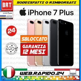 SMARTPHONE APPLE IPHONE 7 PLUS 32GB, 128GB, 256GB GAR.ITALIA 12 MESI OTTIMO !!