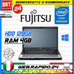 PC NOTEBOOK PORTATILE FUJITSU ESPRIMO 15,6" V5535 PENTIUM 4GB RAM 120GB HDD W10