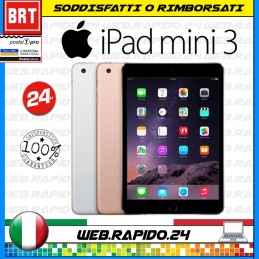 AAA+++ TABLET APPLE IPAD MINI 3 64GB 7,9" RETINA WIFI IOS A1599 GREY OTTIMO 24H!