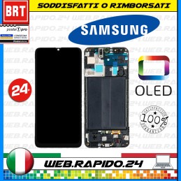 DISPLAY LCD+TOUCH+FRAME SS OLED PARI ORIGINALE SAMSUNG GALAXY A50 SM-A505FN DS