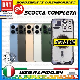 BACK COVER SCOCCA POSTERIORE VETRO+FRAME COMPLETA PER APPLE IPHONE 13 PRO MAX