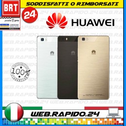 BACK COVER SCOCCA POSTERIORE COPRIBATTERIA VETRO+BIADESIVO PER HUAWEI P8 GRA-L09