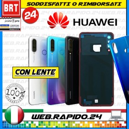 SCOCCA POSTERIORE BACK COVER VETRO+LENTE+BIADESIVO PER HUAWEI P30 LITE _24H!!