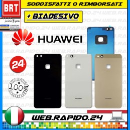 SCOCCA POSTERIORE BACK COVER VETRO+BIADESIVO PER HUAWEI P10 LITE WAS-LX1 LX1A !!