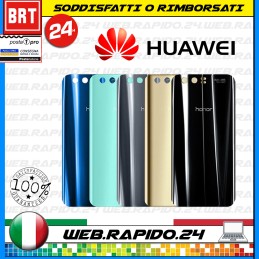 BACK COVER SCOCCA POSTERIORE VETRO+BIADESIVO PER HUAWEI HONOR 9 STF-L09 AL00