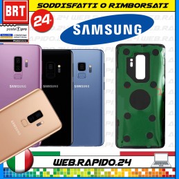 BACK COVER SCOCCA POSTERIORE VETRO + BIADESIVO PER SAMSUNG S9 SM-G960F