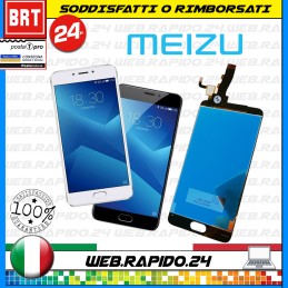 DISPLAY LCD+TOUCH SCREEN PER MEIZU M5 MEILAN 5 SCHERMO VETRO BIANCO NERO