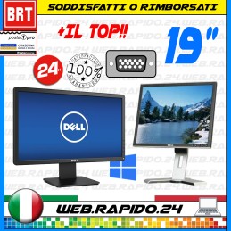 M19-PC MONITOR SCHERMO LCD DA 19" POLLICI (DELL,HP)VGA DVI DISPLAY DESKTOP