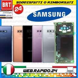 SCOCCA POSTERIORE VETRO+BIADESIVO+LENTE PER SAMSUNG NOTE 9 SM-N960F BACK COVER!