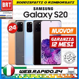 NUOVO! SAMSUNG GALAXY S20 128GB G981U 5G BIANCO NERO BLU GRIGIO GARANZIA ITALIA