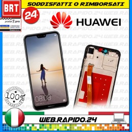 DISPLAY LCD+FRAME HUAWEI P20 LITE ANE-LX1 X2 LX3 L22 SCHERMO VETRO NERO BLU ORO