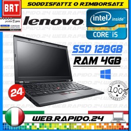 PC NOTEBOOK LENOVO THINKPAD X230 12.5" CPU i5-3320M RAM 4GB HDD 256GB WEBCAM