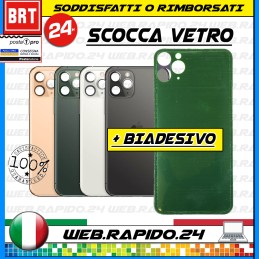 VETRO BACK COVER SCOCCA POSTERIORE APPLE IPHONE 11 PRO BIG HOLE COPRI BATTERIA!!