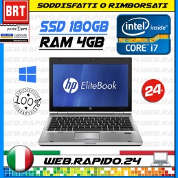 PC NOTEBOOK PORTATILE HP ELITEBOOK 2170P 12,5" CPU i7 3667U RAM 4GB SSD 180GB