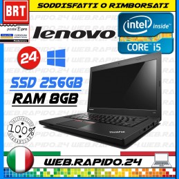 PC NOTEBOOK PORTATILE LENOVO THINKPAD L450 14" CPU i5 8GB RAM SSD 256GB WIN10