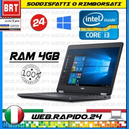 PC NOTEBOOK DELL LATITUDE E5470 14" CPU I3-6100U 4GB COME I5 GARANZIA ITALIA!