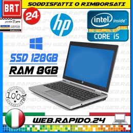 PC NOTEBOOK HP ELITEBOOK 2570P 12.5 CPU i5 2gen 8GB RAM SSD 128GB+WIN10