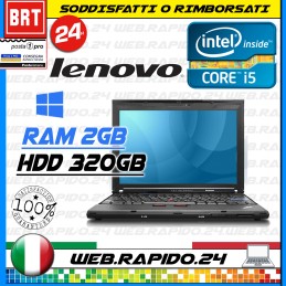 PC NOTEBOOK PORTATILE LENOVO THINKPAD X201 12,1" CPU I5 520M RAM 2GB HDD 320GB