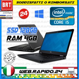 PC NOTEBOOK DELL E7450 14" CPU i5-5300U 4GB RAM SSD 128GB WIN 10 TOUCH SCREEN