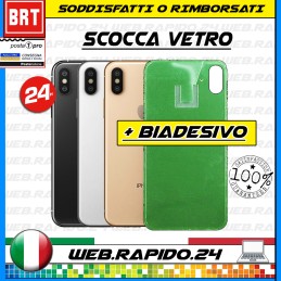 VETRO BACK COVER SCOCCA POSTERIORE VETRO BIADESIVA APPLE IPHONE XS MAX BIG HOLE!