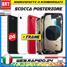 BACK COVER SCOCCA POSTERIORE VETRO+FRAME COMPLETA PER APPLE IPHONE SE 2020