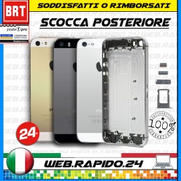 BACK COVER SCOCCA POSTERIORE VETRO+FRAME COMPLETA PER APPLE IPHONE 5 5G TELAIO!!