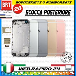 BACK COVER SCOCCA POSTERIORE+SLOT SIM TASTI VETRO CAMERA X APPLE IPHONE 6 PLUS