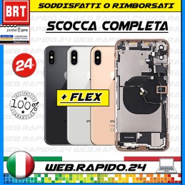 BACK COVER SCOCCA POSTERIORE COMPLETA+FLEX+FRAME TELAIO PER APPLE IPHONE XS MAX!