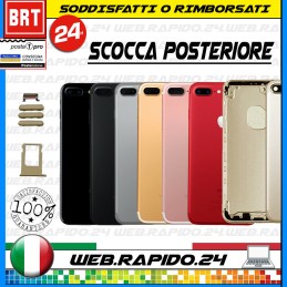 TELAIO SCOCCA POSTERIORE PER APPLE IPHONE 7 PLUS BACK COVER+PULSANTI e SLOT SIM!