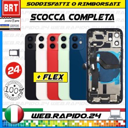 BACK COVER SCOCCA POSTERIORE COMPLETA+FLEX+FRAME PER APPLE IPHONE 12 MINI !!