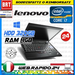 N44-PC NOTEBOOK PORTATILE LENOVO THINKPAD X220 12,5" CPU I7 RAM 4GB HDD 320GB