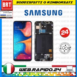 DISPLAY LCD+TOUCH+FRAME PER SAMSUNG GALAXY A40 SM-A405F/ FN/ DS SCHERMO VETRO