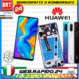 DISPLAY LCD+TOUCH+FRAME HUAWEI P30 LITE MAR-LX1M MAR-LX1A LX2J 48MP BLU NERO_24H