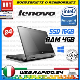 PC NOTEBOOK LENOVO CHROMEBOOK YOGA 11e 12" 4GB RAM SSD 16GB TOUCH SCREEN TABLET