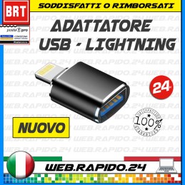 ADATTATORE IPHONE USB FEMMINA (usb alimentazione) A USB LIGHTING MASCHIO NUOVO!!