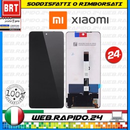 DISPLAY LCD+TOUCH SCREEN PER XIAOMI MI 10T LITE M2007J17G SCHERMO VETRO NERO_24H